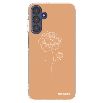 Picasee Samsung Galaxy A15 A155F 4G Hülle - Transparentes Silikon - Peonies
