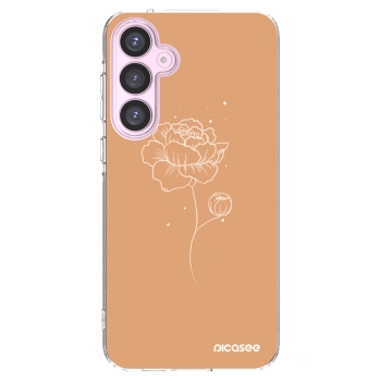 Picasee Samsung Galaxy A55 5G A556B Hülle - Transparentes Silikon - Peonies