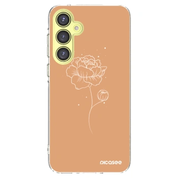 Picasee Samsung Galaxy A35 5G A356B Hülle - Transparentes Silikon - Peonies