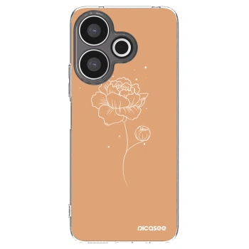 Picasee Xiaomi Redmi 13 4G Hülle - Transparentes Silikon - Peonies