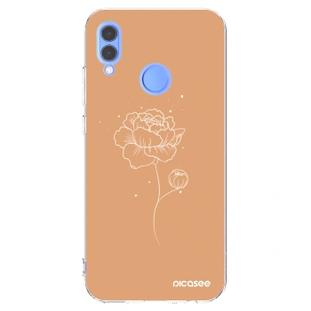 Picasee Huawei P Smart 2019 Hülle - Transparentes Silikon - Peonies