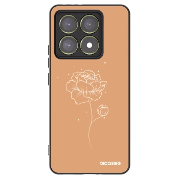 Picasee Xiaomi 14T Hülle - Schwarzes Silikon - Peonies