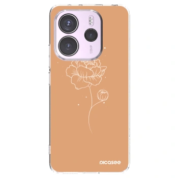 Picasee Xiaomi Redmi Note 14 4G Hülle - Transparentes Silikon - Peonies