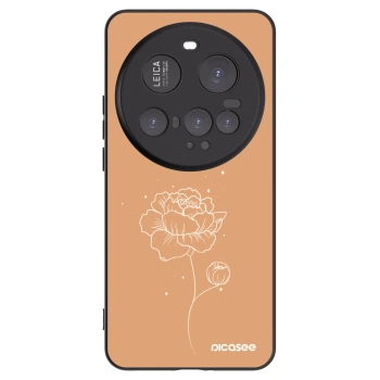 Picasee Xiaomi 15 Ultra Hülle - Schwarzes Silikon - Peonies