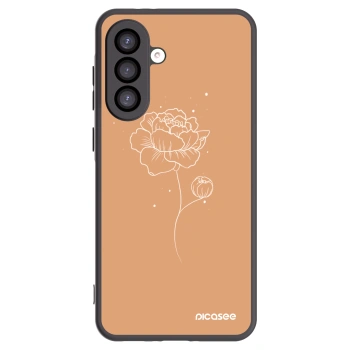 Picasee Samsung Galaxy A26 5G A266B Hülle - Schwarzes Silikon - Peonies