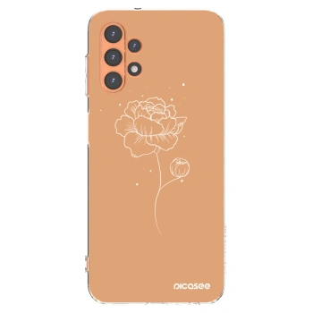 Picasee Samsung Galaxy A13 5G Hülle - Transparentes Silikon - Peonies