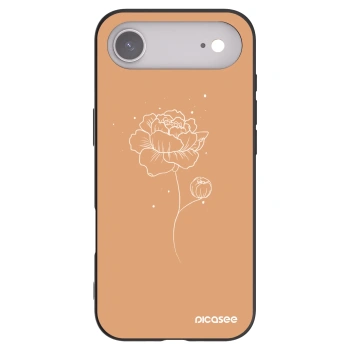 Picasee Apple iPhone Air Hülle - Schwarzes Silikon - Peonies
