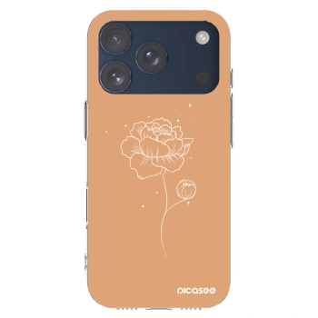 Picasee Apple iPhone 17 Pro Hülle - Transparentes Silikon - Peonies