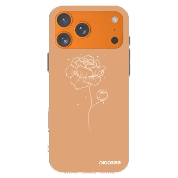 Picasee Apple iPhone 17 Pro Max Hülle - Transparentes Silikon - Peonies