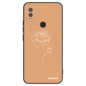 Picasee Xiaomi Redmi 7 Hülle - Schwarzes Silikon - Peonies