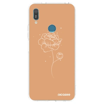 Picasee Huawei Y6 2019 Hülle - Transparentes Silikon - Peonies