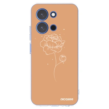 Picasee Xiaomi Redmi 15C 4G Hülle - Transparentes Silikon - Peonies