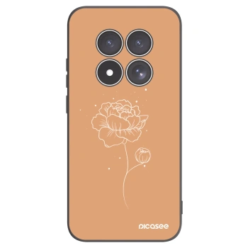 Picasee Xiaomi Redmi Note 15 Pro 4G Hülle - Schwarzes Silikon - Peonies