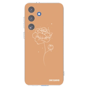 Picasee Samsung Galaxy S25 FE 5G Hülle - Transparentes Silikon - Peonies