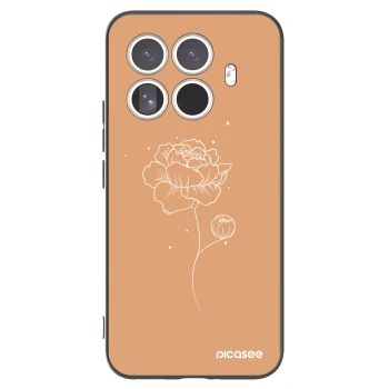 Picasee Xiaomi 15T Pro Hülle - Schwarzes Silikon - Peonies