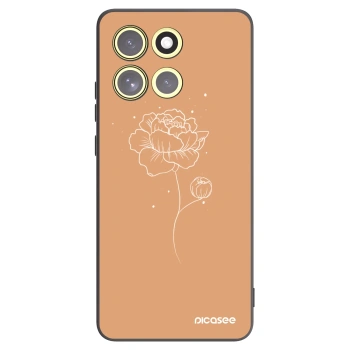 Picasee Motorola Moto G86 Power 5G Hülle - Schwarzes Silikon - Peonies
