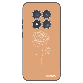 Picasee Xiaomi Redmi Note 15 Pro 5G Hülle - Schwarzes Silikon - Peonies