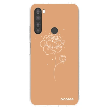 Picasee Xiaomi Redmi Note 8 Hülle - Transparentes Silikon - Peonies