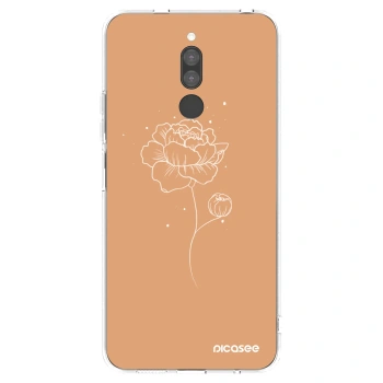 Picasee Xiaomi Redmi 8 Hülle - Transparentes Silikon - Peonies