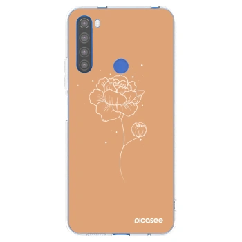 Picasee Xiaomi Redmi Note 8T Hülle - Transparentes Silikon - Peonies