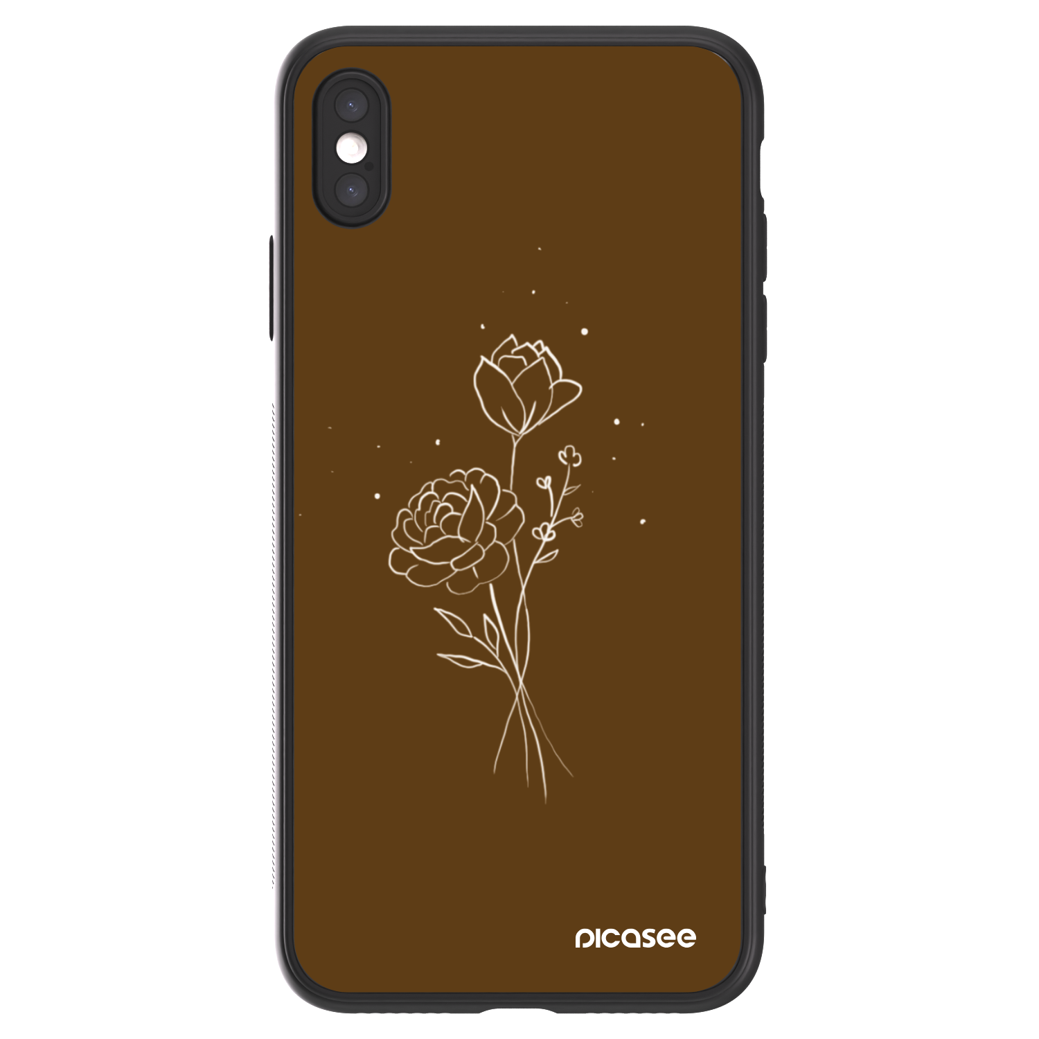 Picasee ULTIMATE CASE für Apple iPhone XS Max - Brown flowers