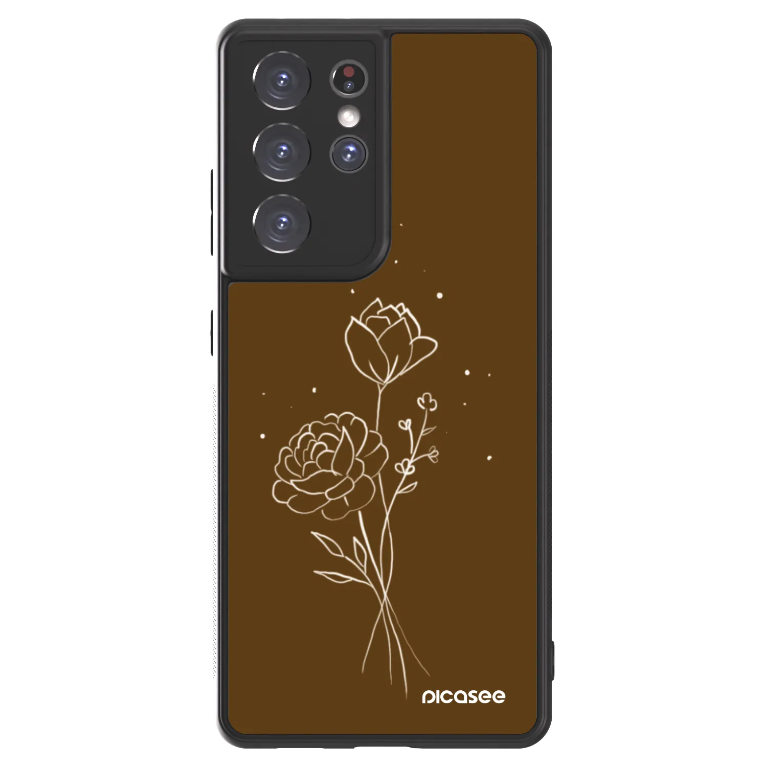 Picasee ULTIMATE CASE für Samsung Galaxy S21 Ultra 5G G998B - Brown flowers
