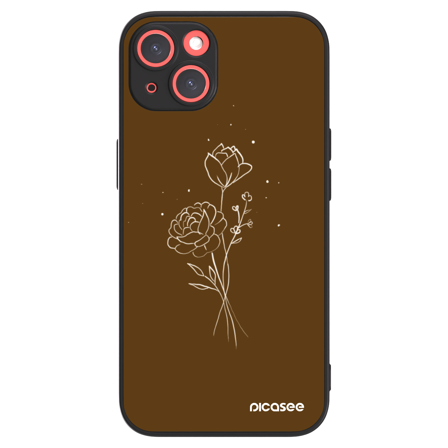 Picasee ULTIMATE CASE für Apple iPhone 13 - Brown flowers