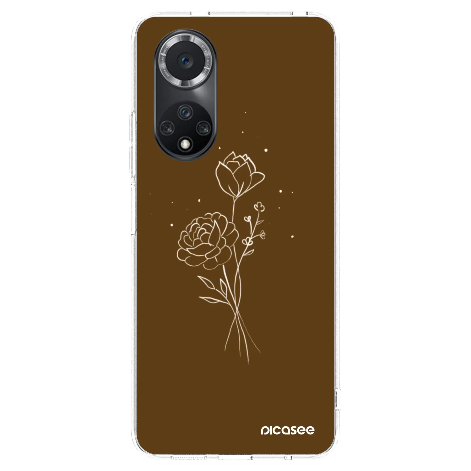 Picasee Huawei Nova 9 SE Hülle - Transparentes Silikon - Brown flowers