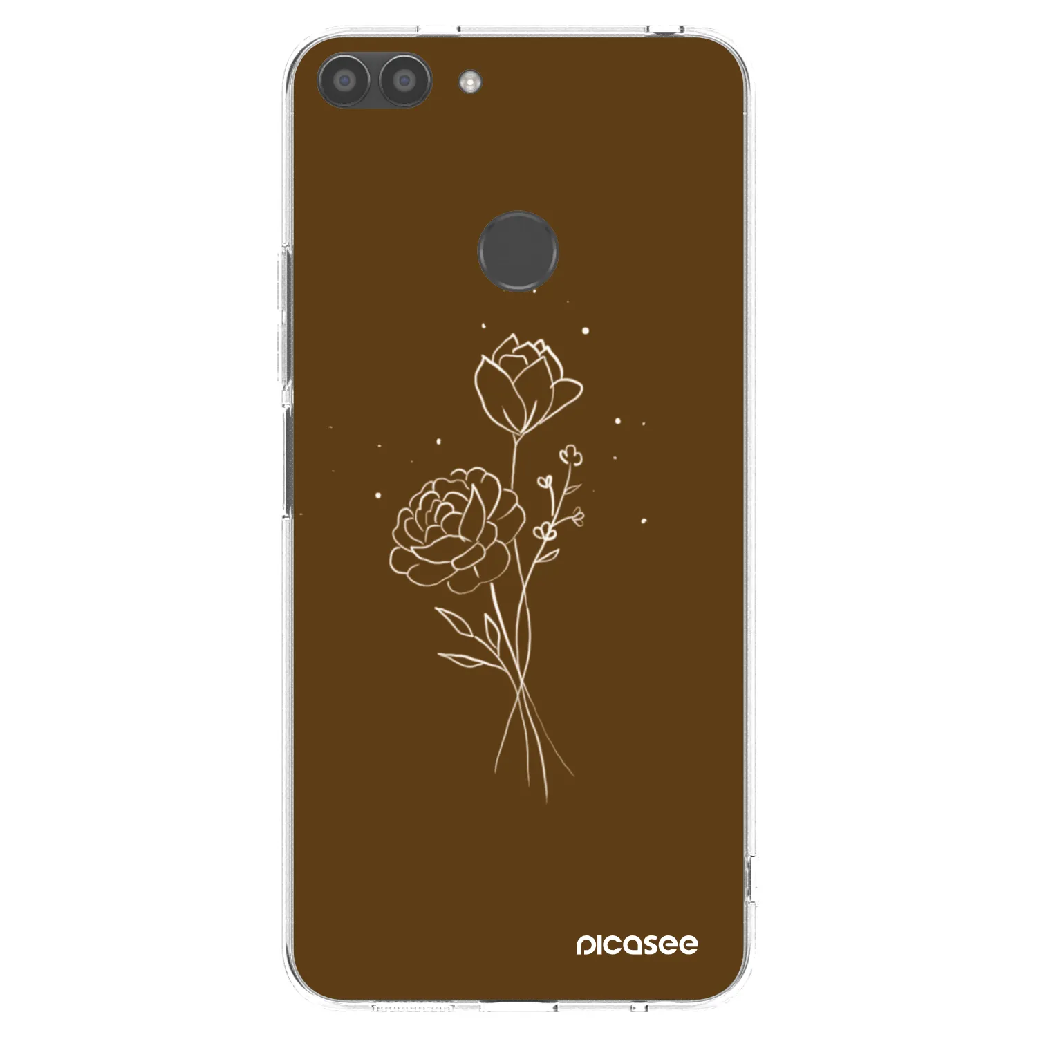 Picasee Huawei P Smart Hülle - Transparentes Silikon - Brown flowers