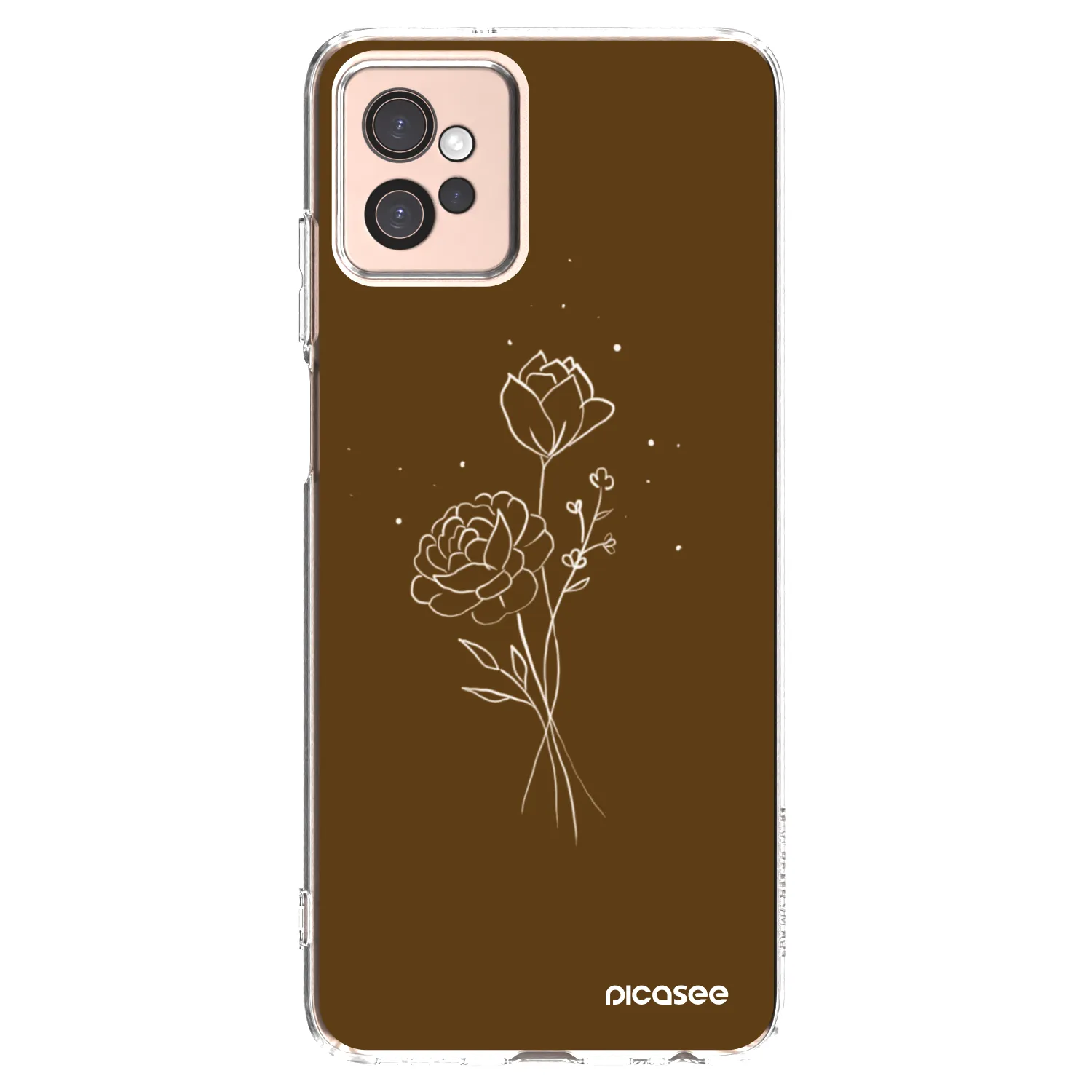 Picasee Motorola Moto G32 Hülle - Transparentes Silikon - Brown flowers