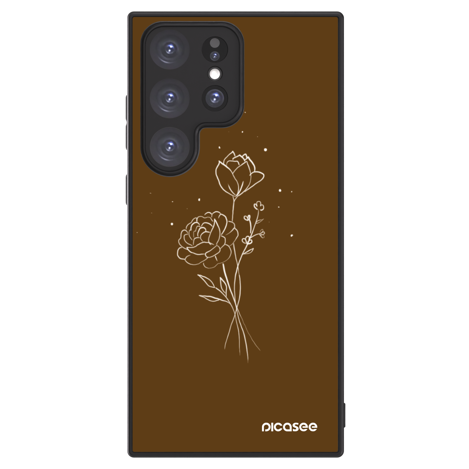 Picasee ULTIMATE CASE für Samsung Galaxy S23 Ultra 5G - Brown flowers