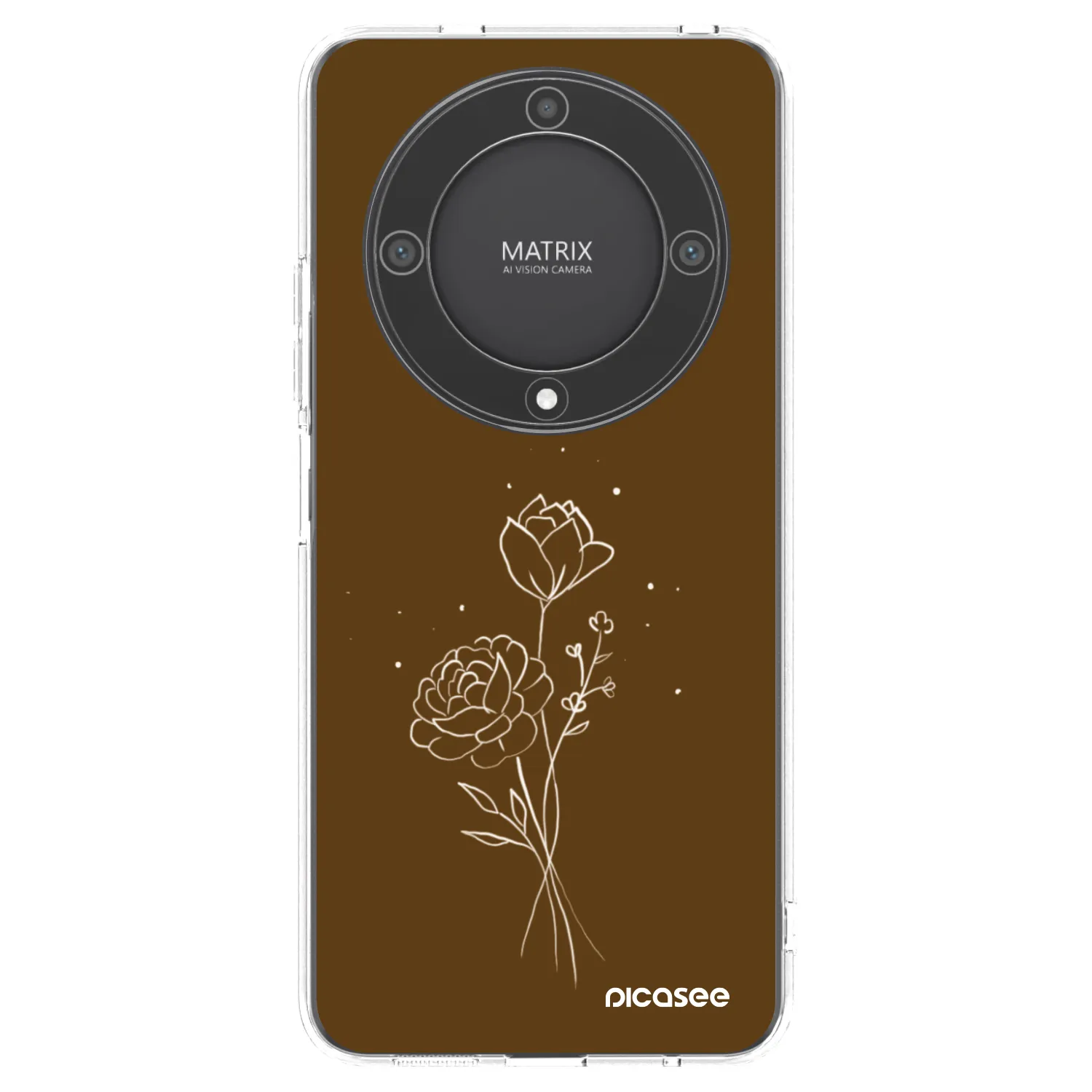 Picasee Honor Magic5 Lite 5G Hülle - Transparentes Silikon - Brown flowers