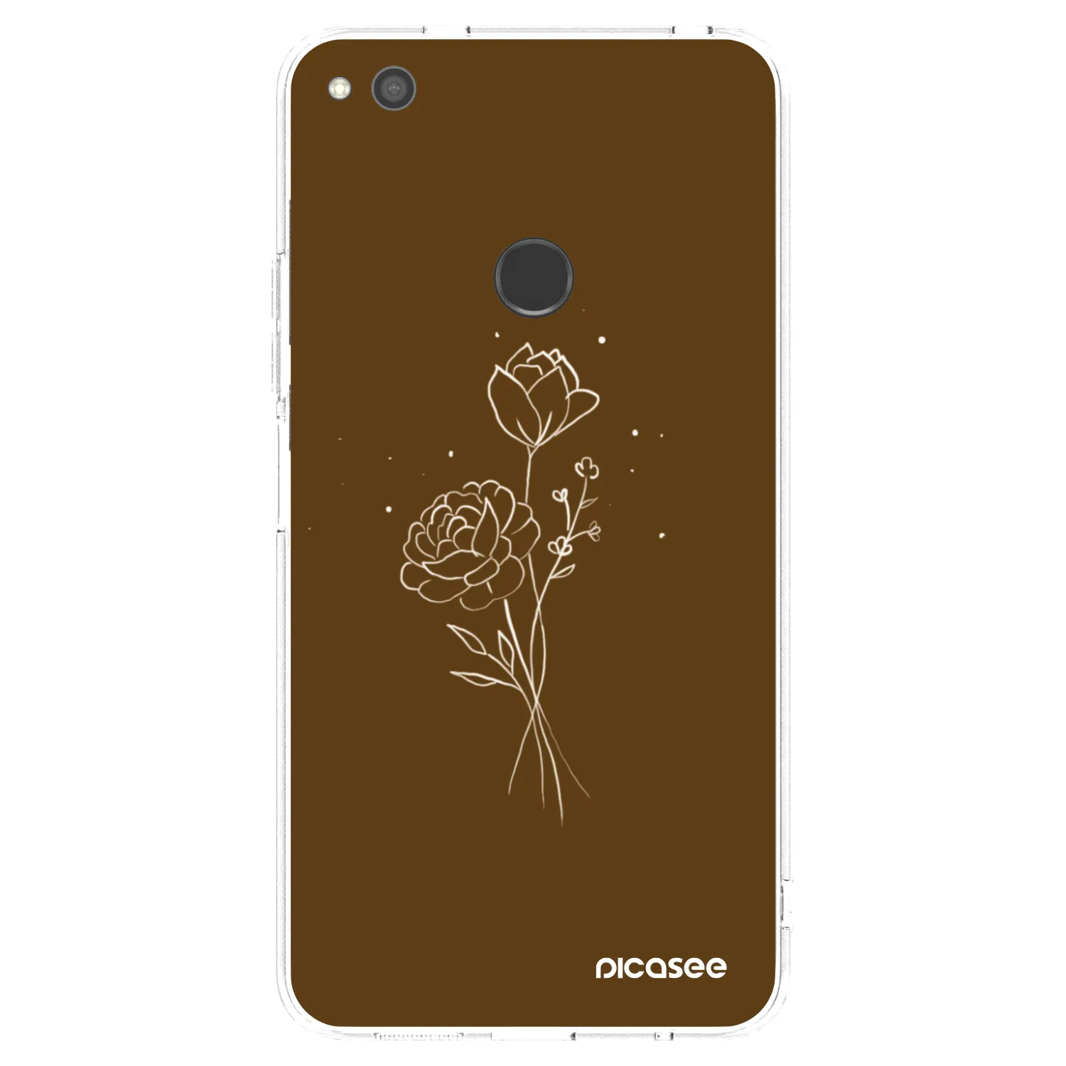 Picasee Huawei P9 Lite 2017 Hülle - Transparentes Silikon - Brown flowers
