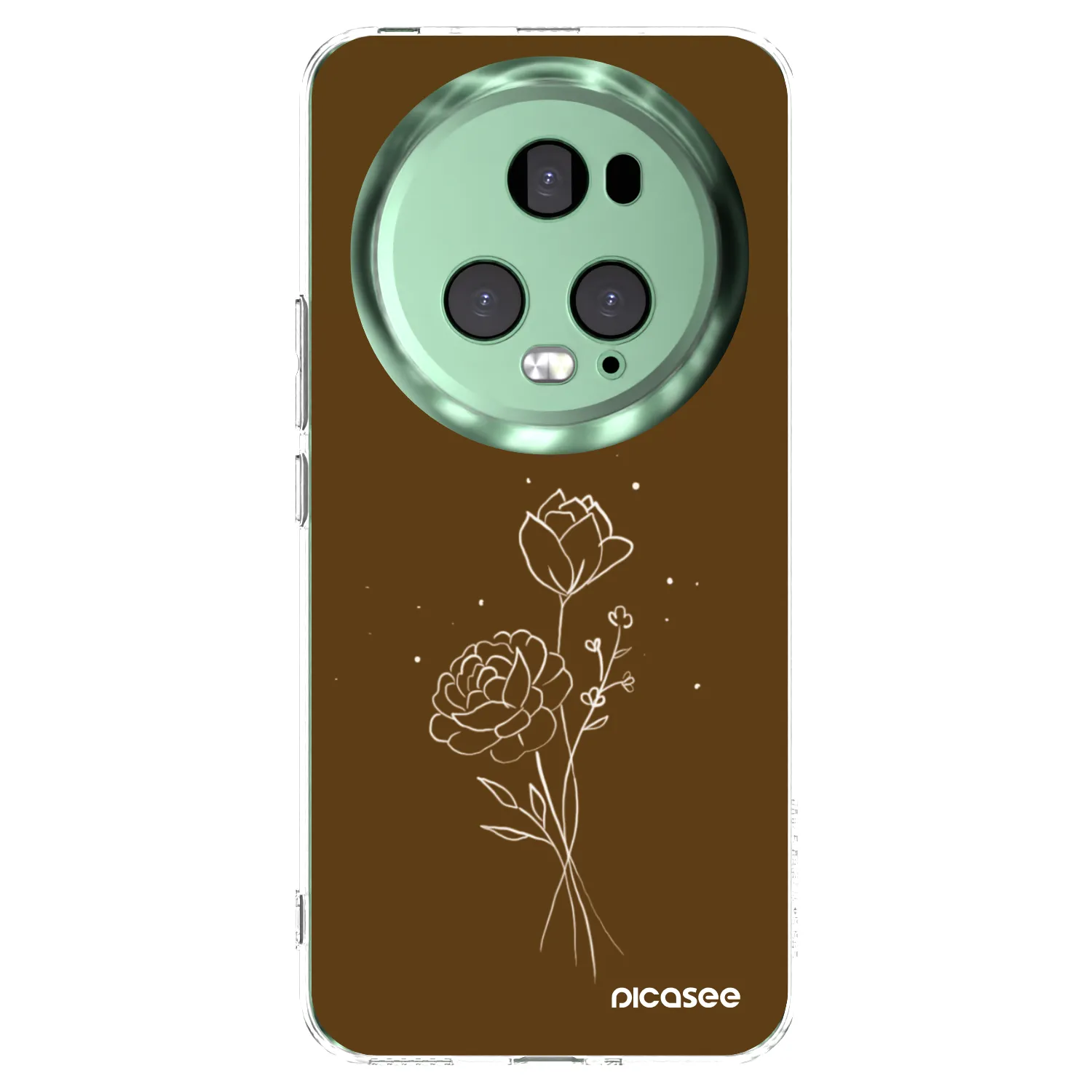 Picasee Honor Magic5 Pro Hülle - Transparentes Silikon - Brown flowers