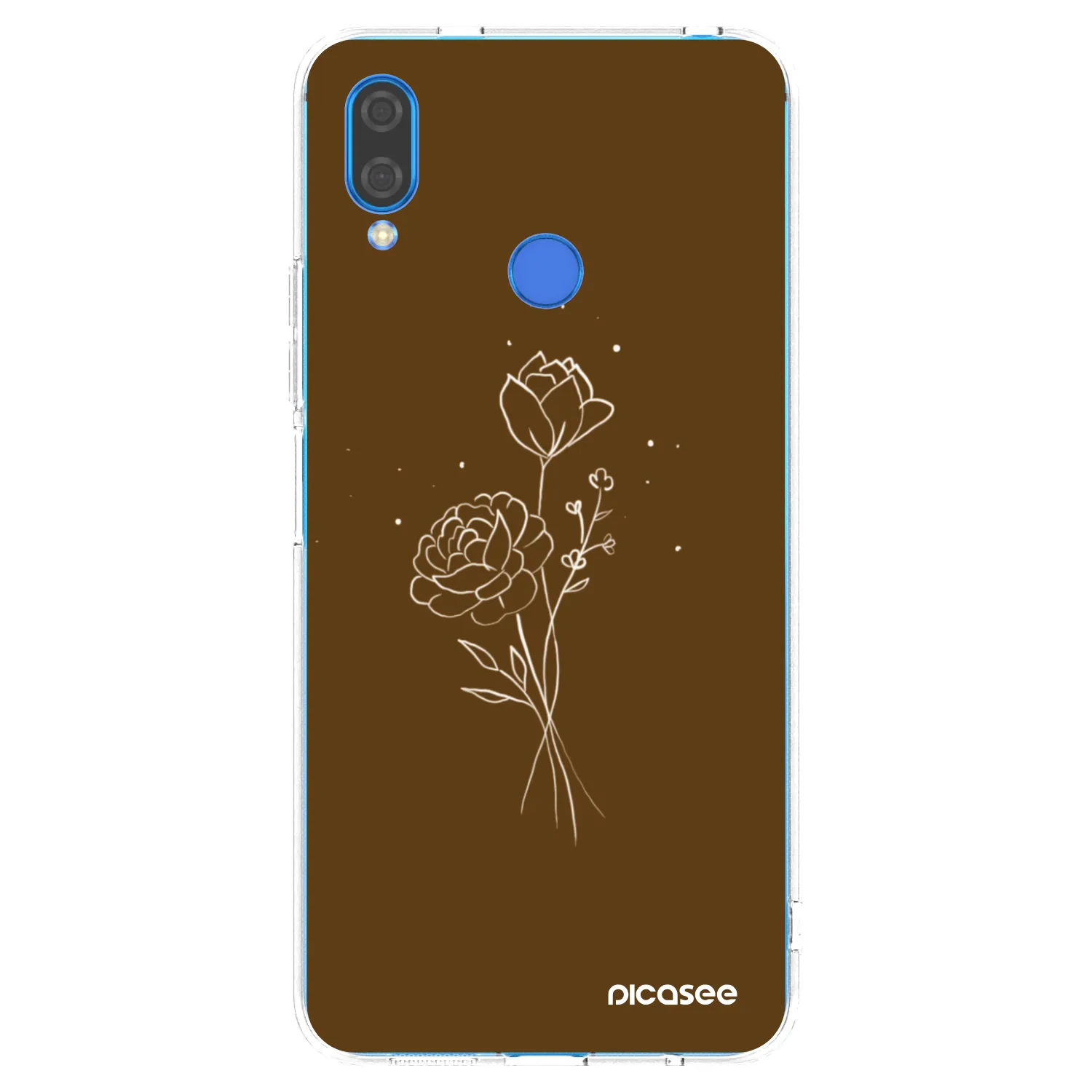 Picasee Huawei Nova 3 Hülle - Transparentes Silikon - Brown flowers