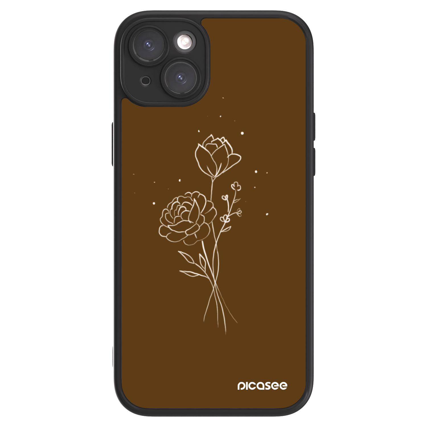 Picasee ULTIMATE CASE MagSafe für Apple iPhone 15 Plus - Brown flowers