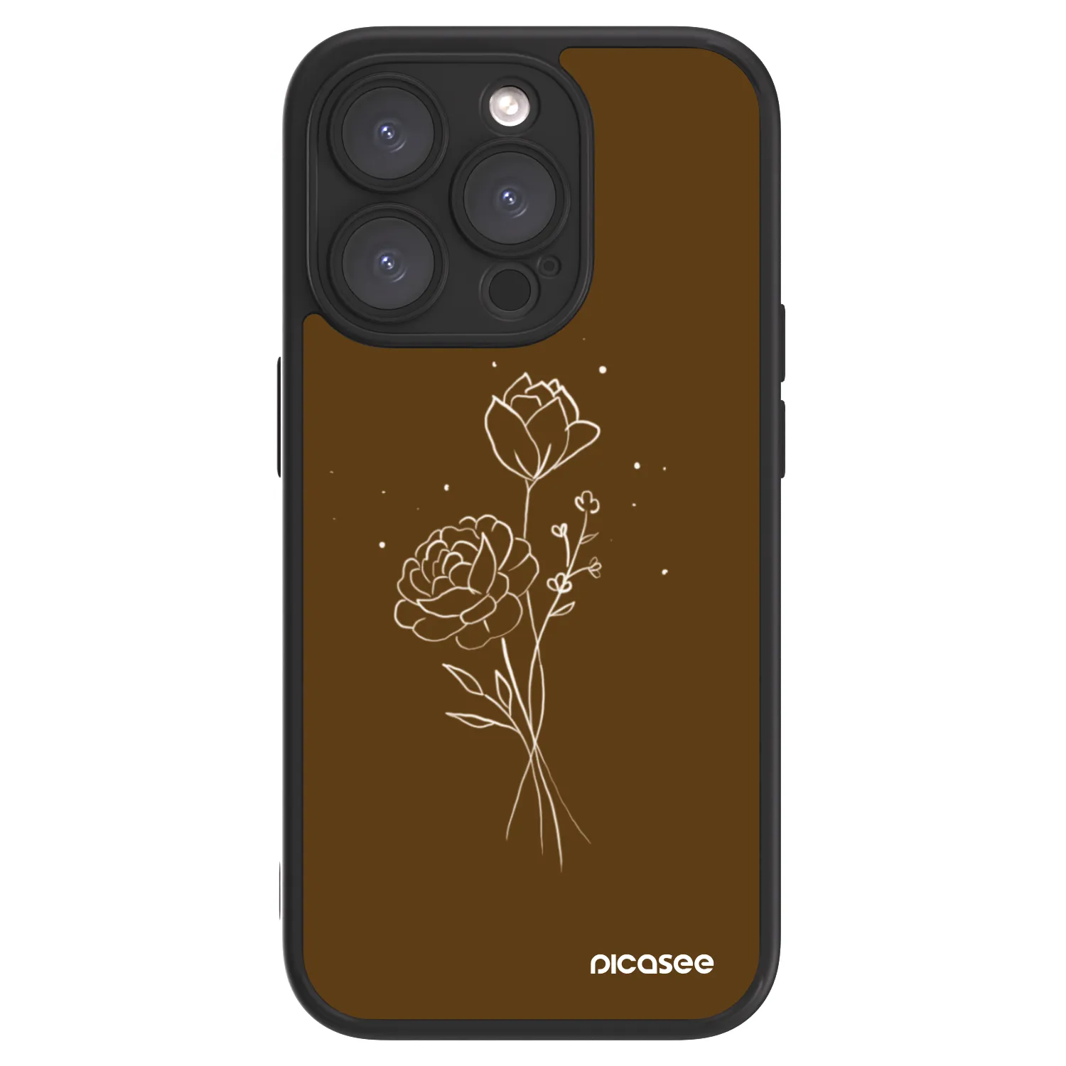 Picasee ULTIMATE CASE MagSafe für Apple iPhone 15 Pro - Brown flowers
