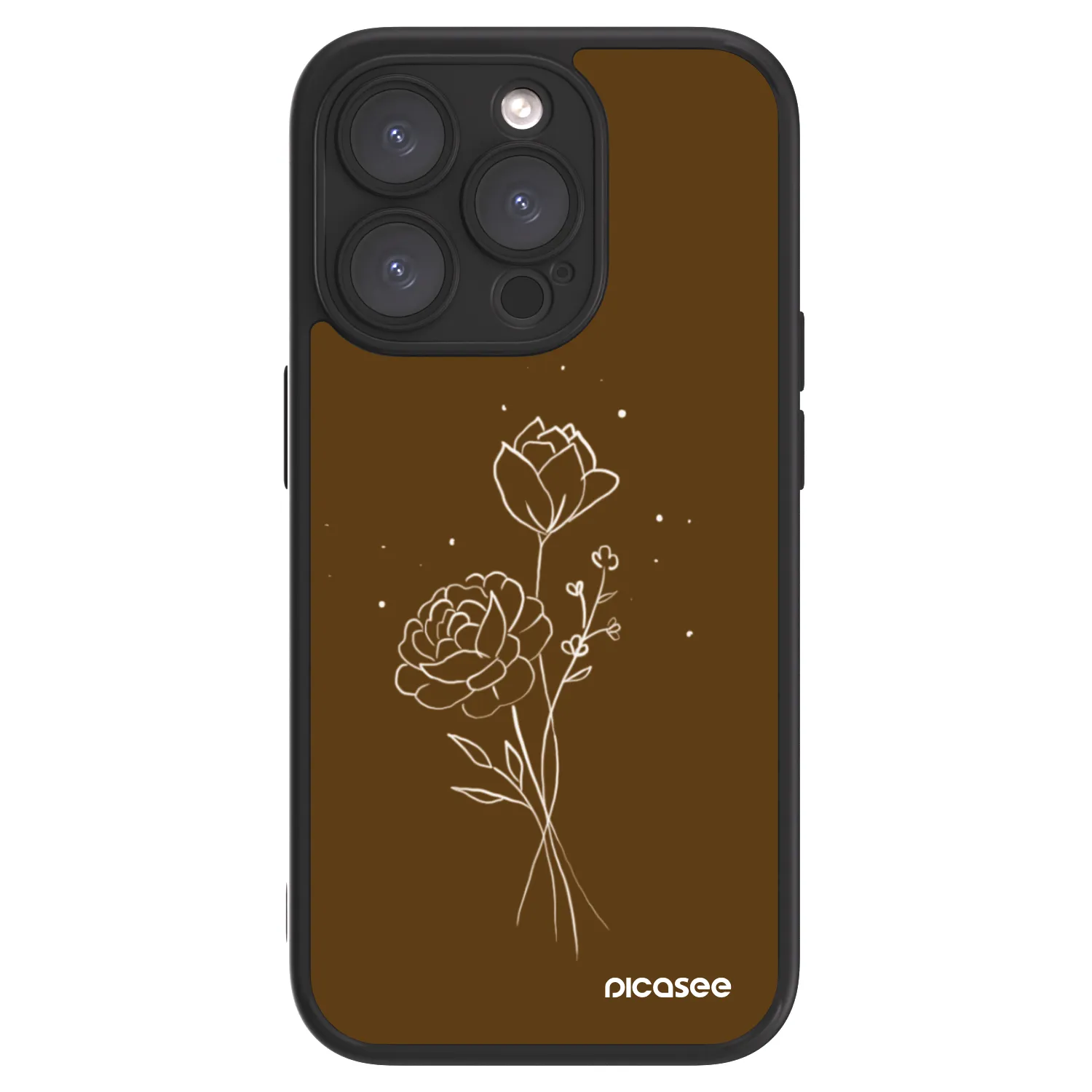 Picasee ULTIMATE CASE für Apple iPhone 15 Pro - Brown flowers