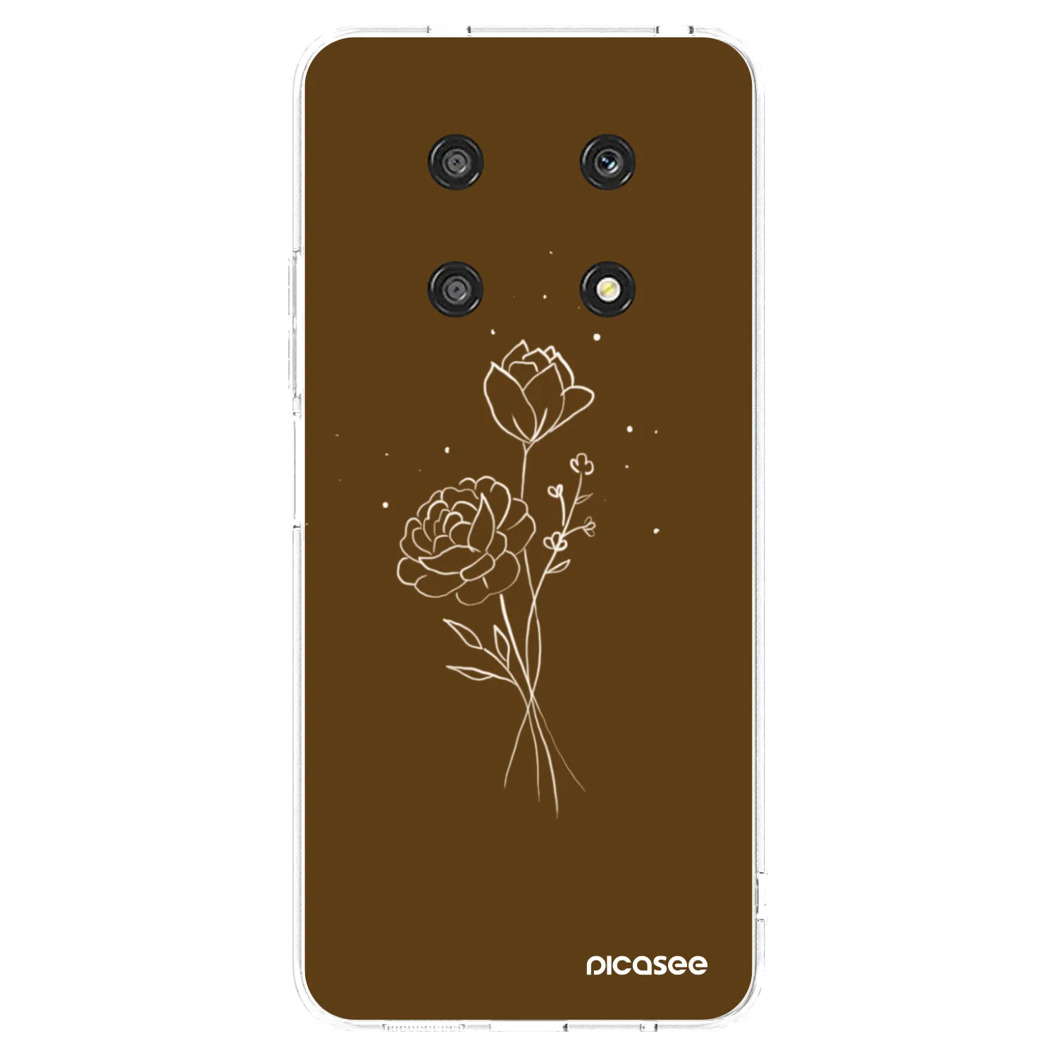 Picasee Honor Magic4 Lite 5G Hülle - Transparentes Silikon - Brown flowers
