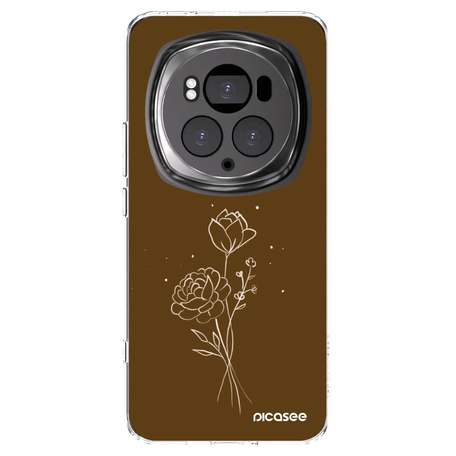 Picasee Honor Magic6 Pro Hülle - Transparentes Silikon - Brown flowers