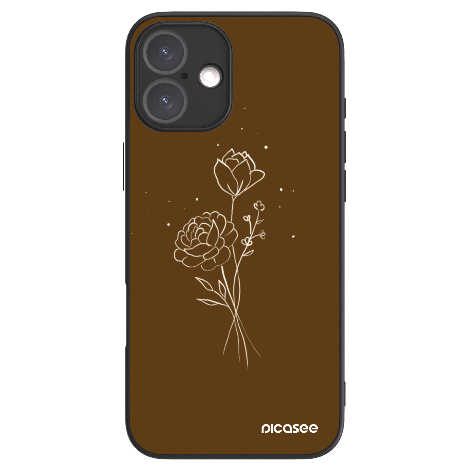 Picasee ULTIMATE CASE MagSafe für Apple iPhone 16 Plus - Brown flowers