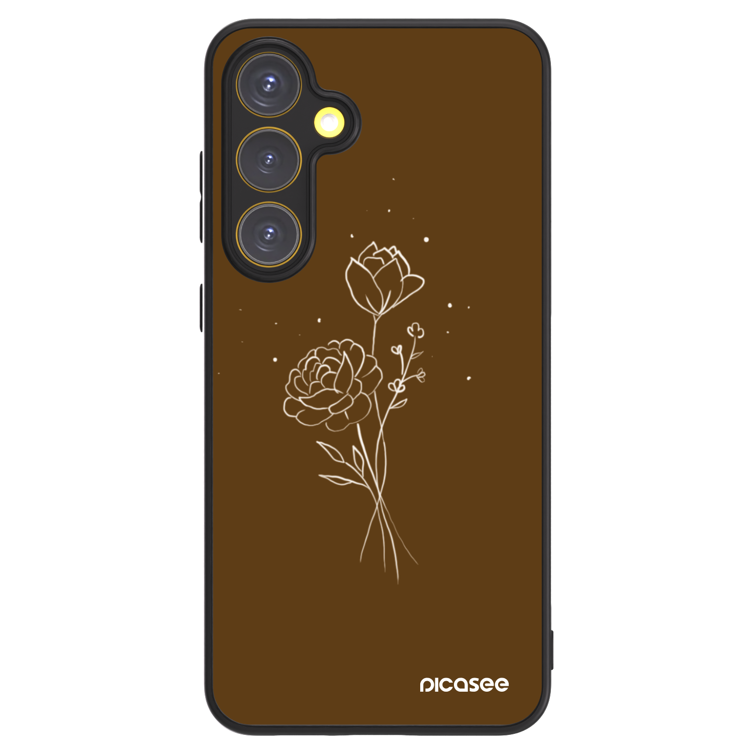 Picasee ULTIMATE CASE PowerShare für Samsung Galaxy S24 FE S721B - Brown flowers