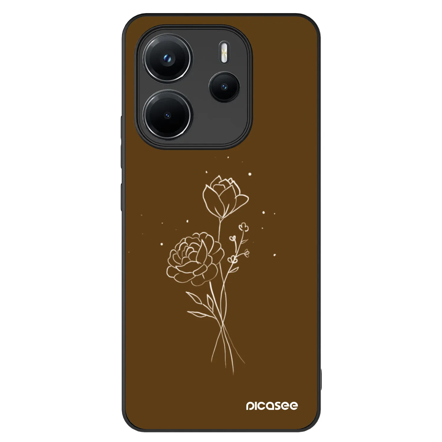 Picasee ULTIMATE CASE für Xiaomi Redmi Note 14 4G - Brown flowers