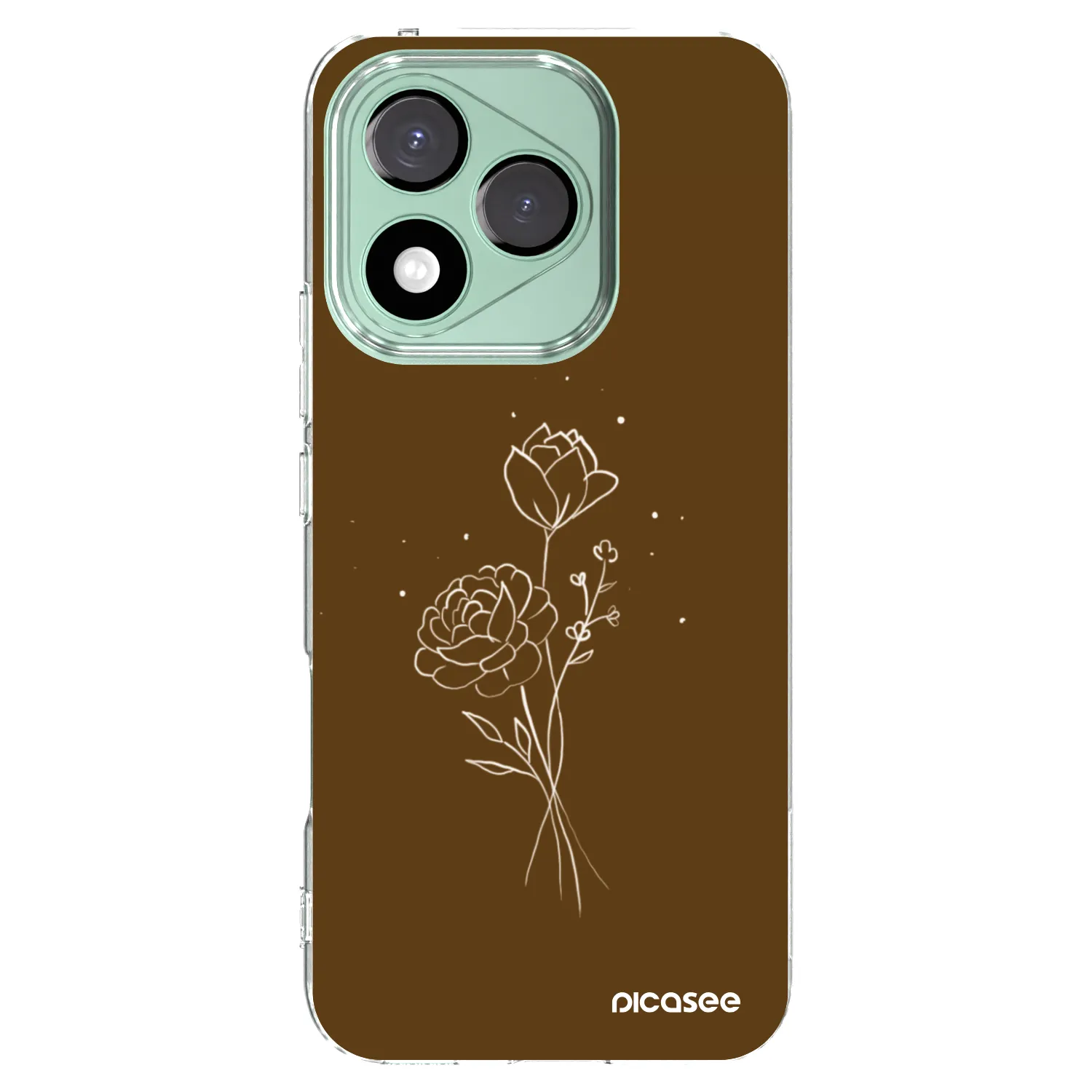 Picasee Honor 400 Lite 5G Hülle - Transparentes Silikon - Brown flowers