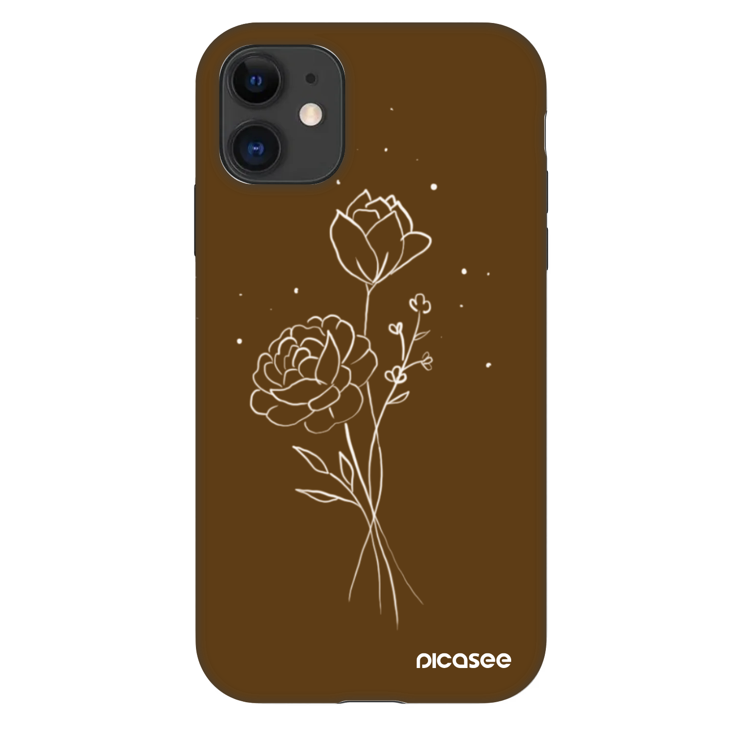 Picasee Fashion Case für Apple iPhone 11 - Brown flowers
