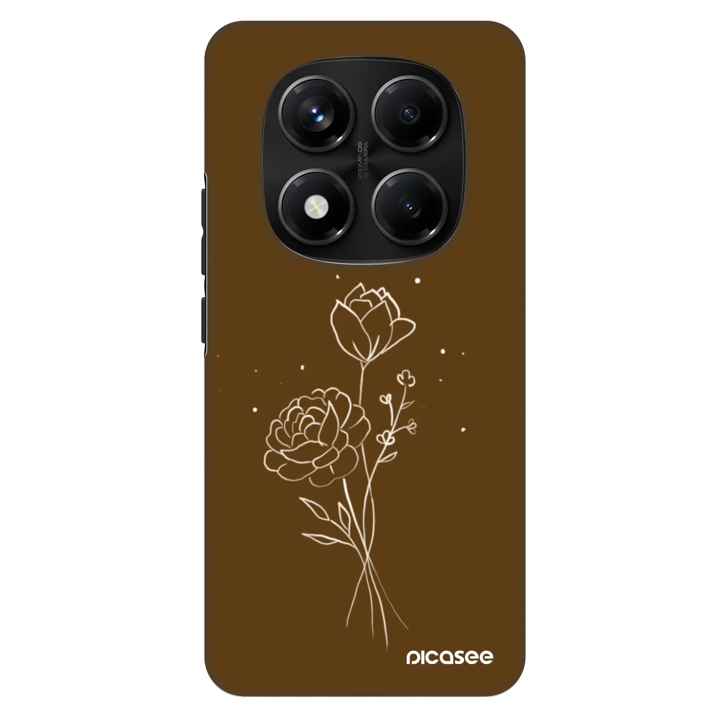 Picasee Fashion Case für Xiaomi Redmi Note 14 Pro+ 5G - Brown flowers