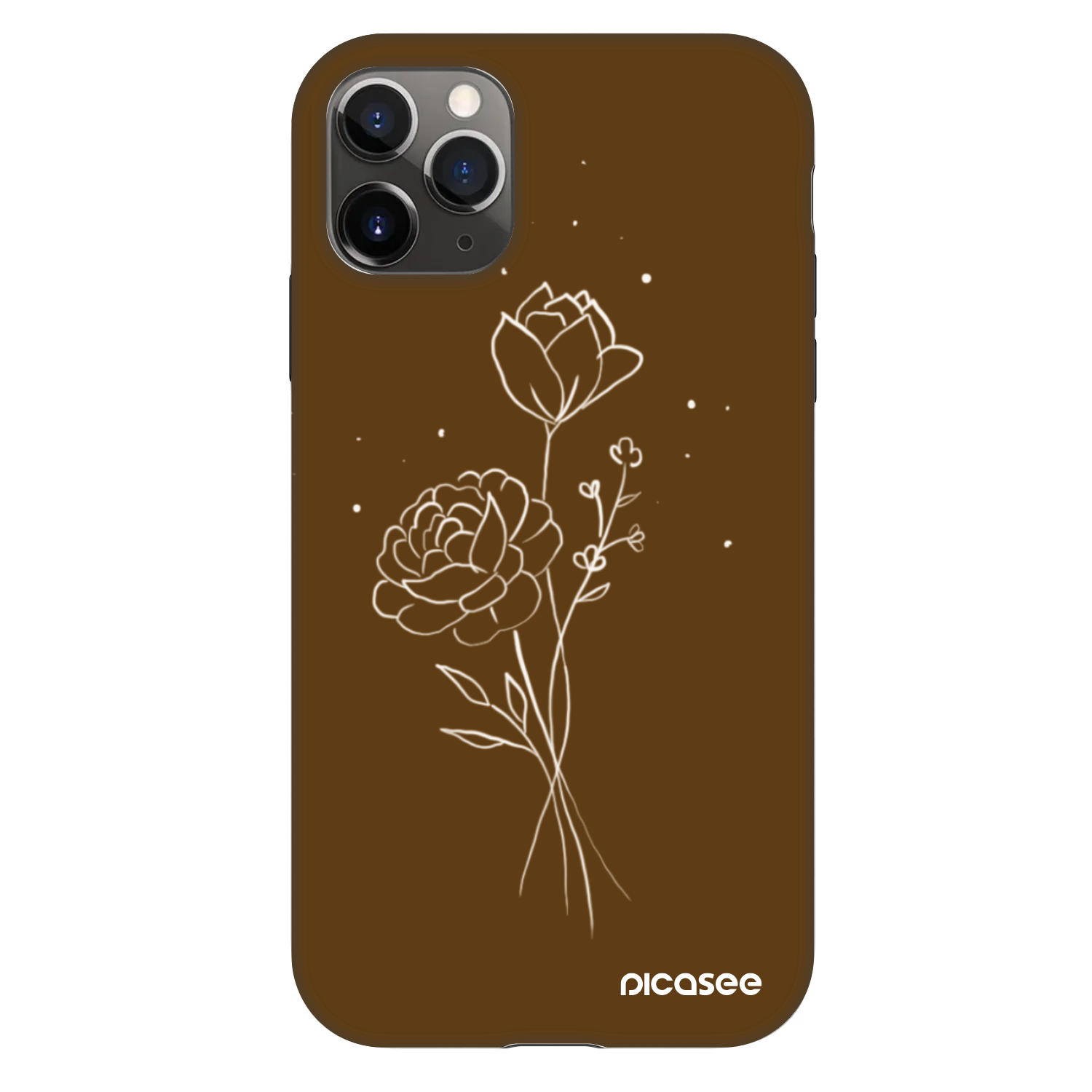 Picasee Fashion Case für Apple iPhone 11 Pro - Brown flowers