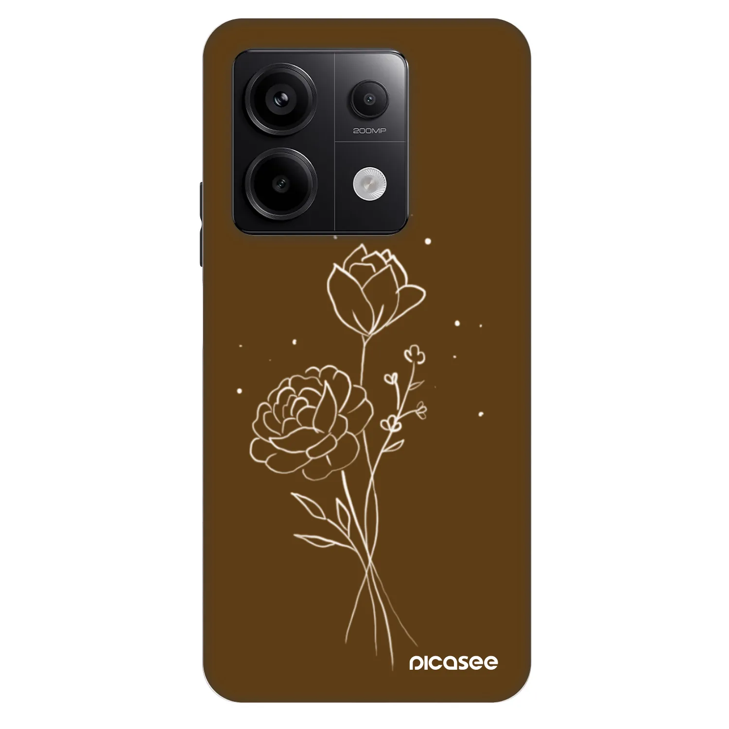 Picasee Fashion Case für Xiaomi Redmi Note 13 Pro 5G - Brown flowers