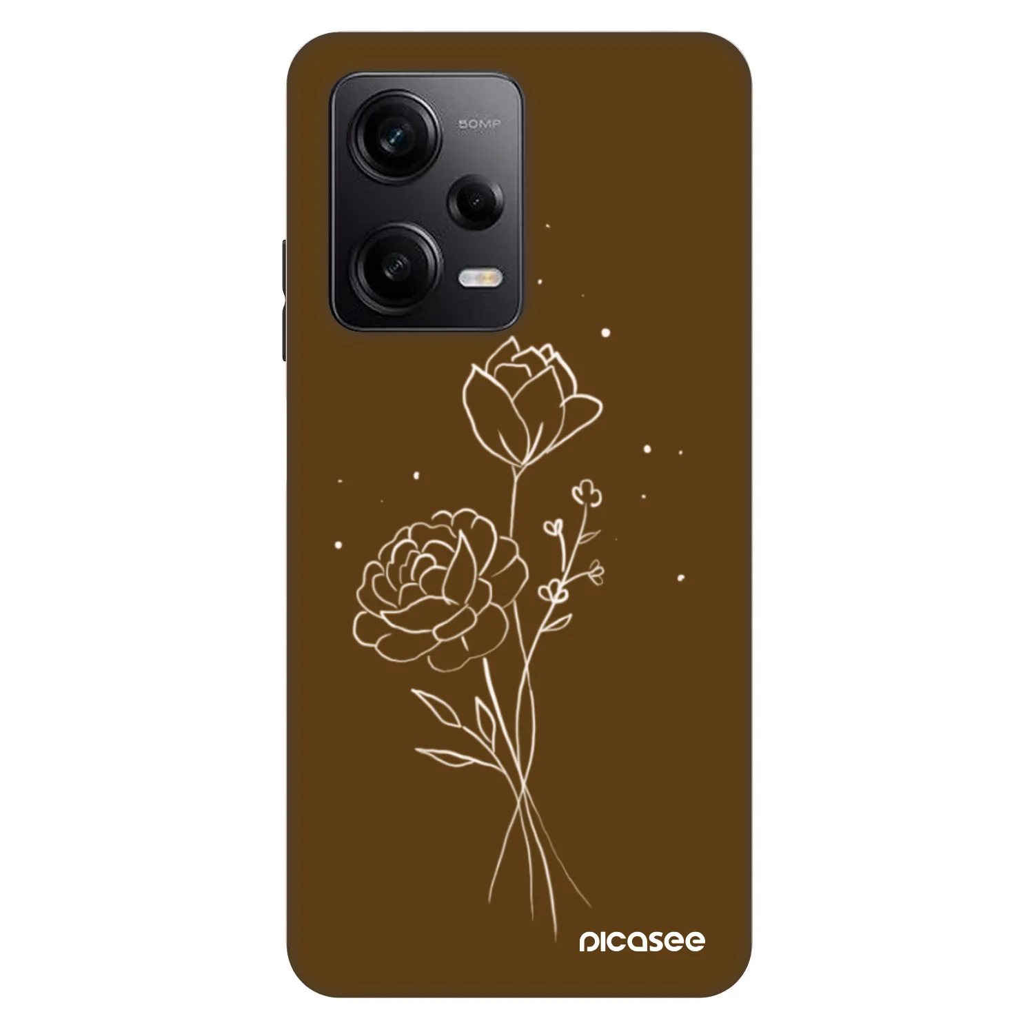 Picasee Fashion Case für Xiaomi Redmi Note 12 Pro+ 5G - Brown flowers
