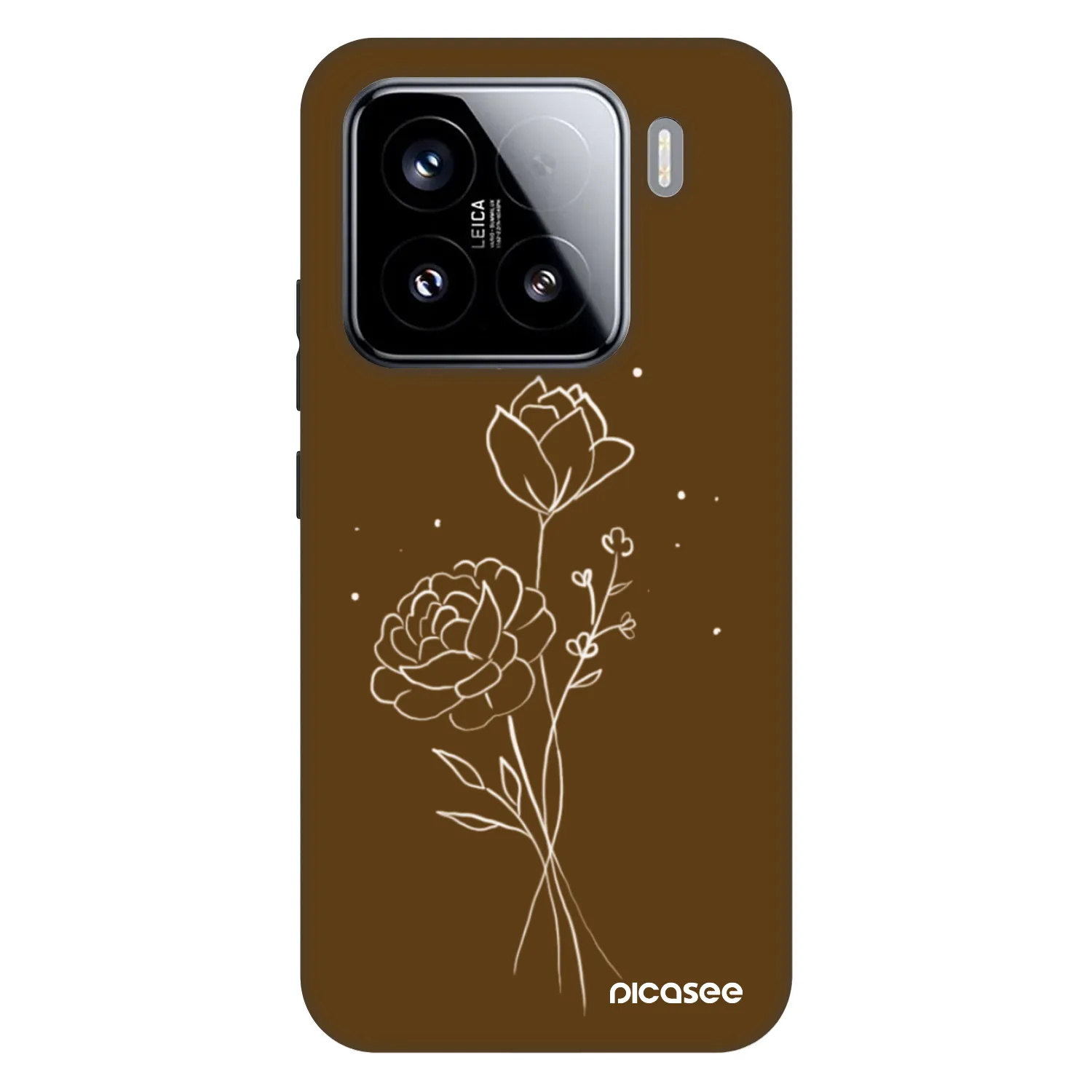 Picasee Fashion Case für Xiaomi 15 - Brown flowers